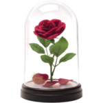 Lampe rose enchantée La Belle et la Bête