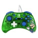 Pdp Rock Candy Filaire Gaming Switch Pro Manette - Official License Nintendo - Oled / Lite Compatible - Compact, durable Travel Manette - Luigi